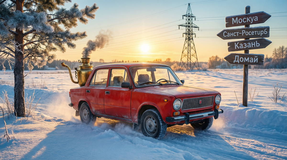Чудо-автомобиль ВАЗ 2101 с самоваром. 2026 год