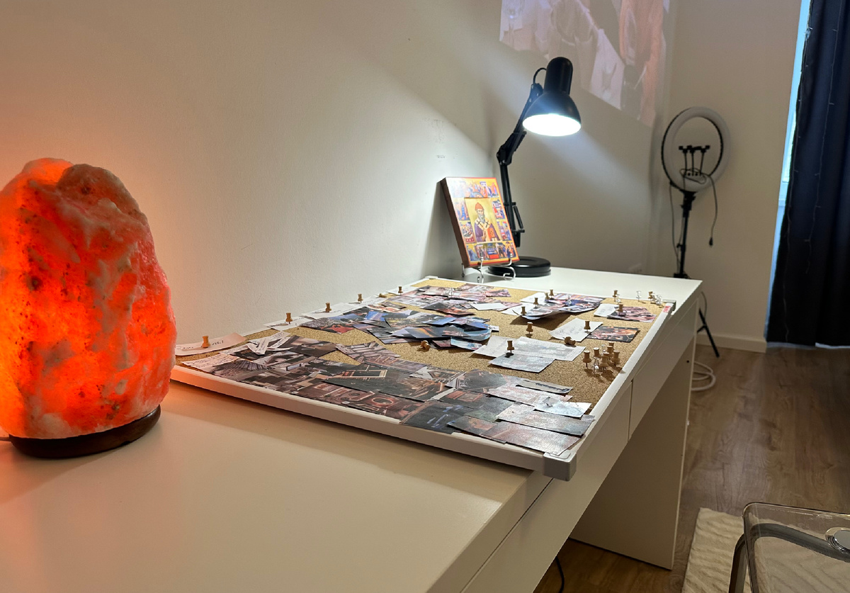 Промежуточный этап создания доски-материализатора 