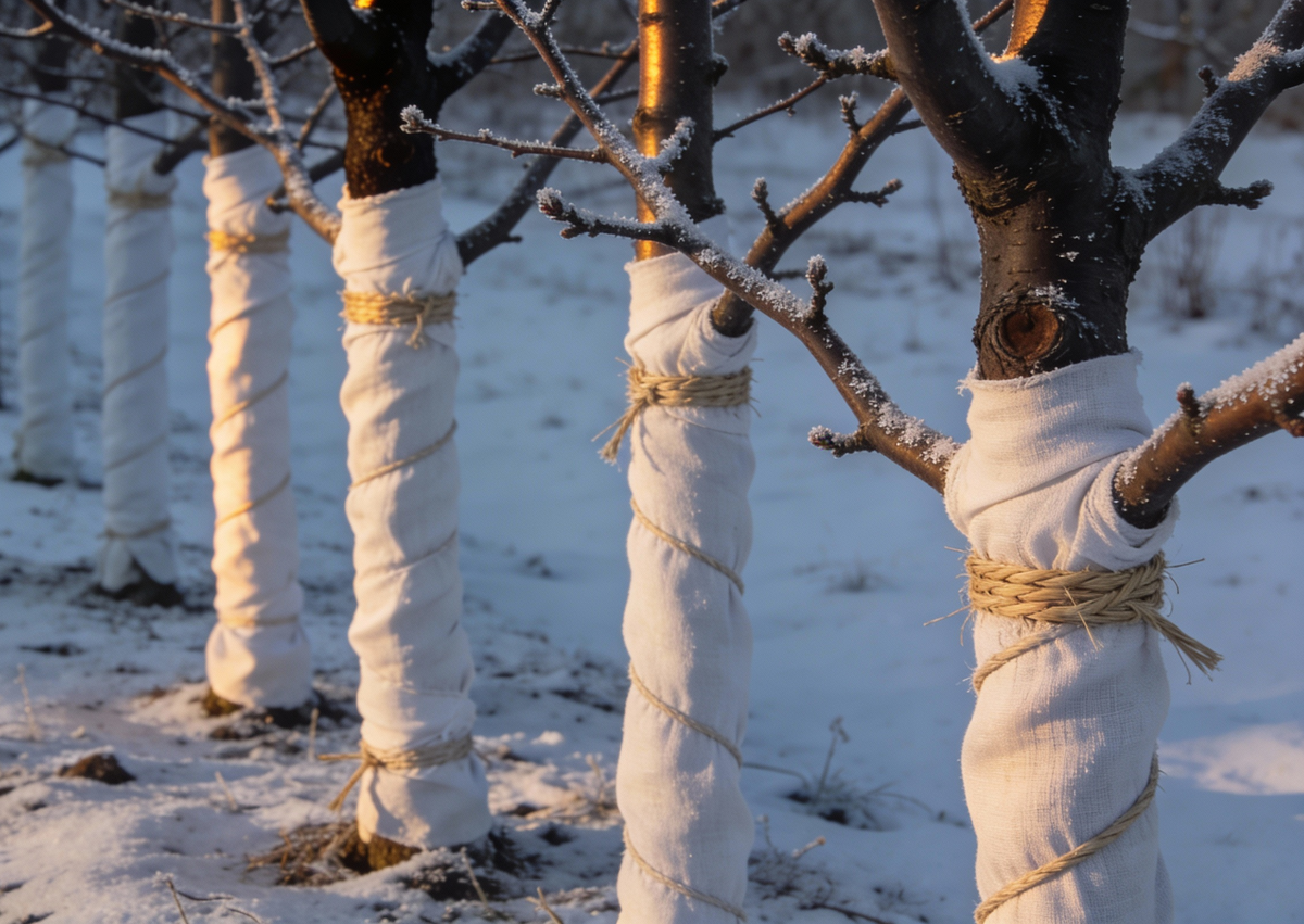 Защита плодовых деревьев от солнечных ожогов