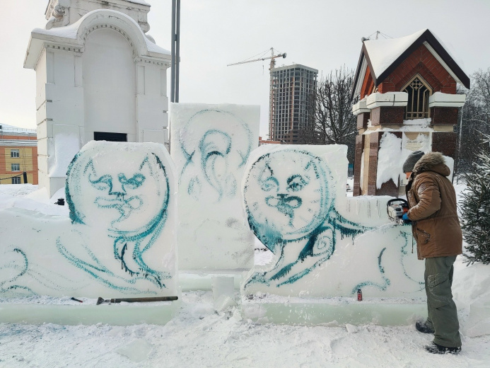    Ледовый фестиваль Ангелов и Архангелов стартовал в Ижевске. Фото: vk.ru/angelfest