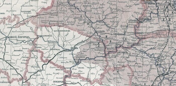 Карта казанской губернии