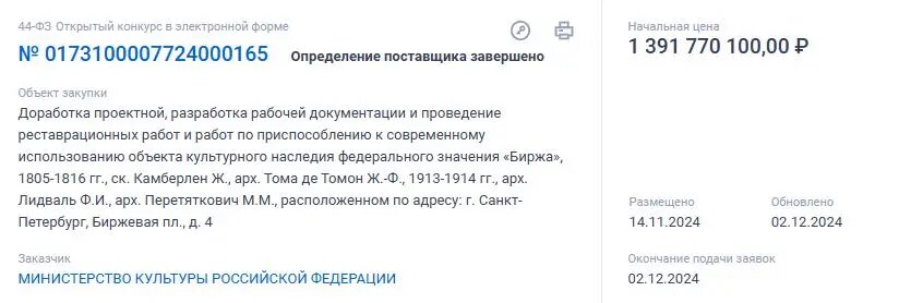    Фото: скрин госзакупок