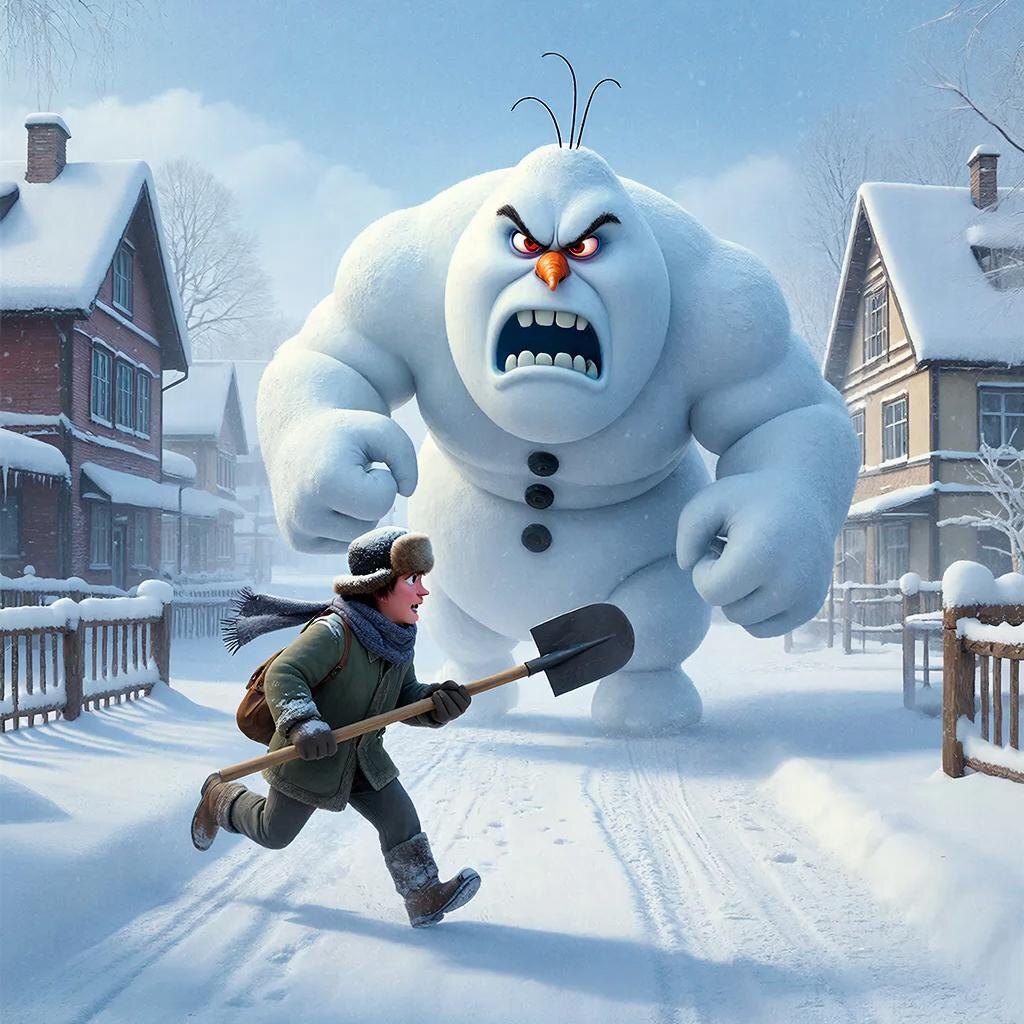 Лопата - основное оружие против снега?