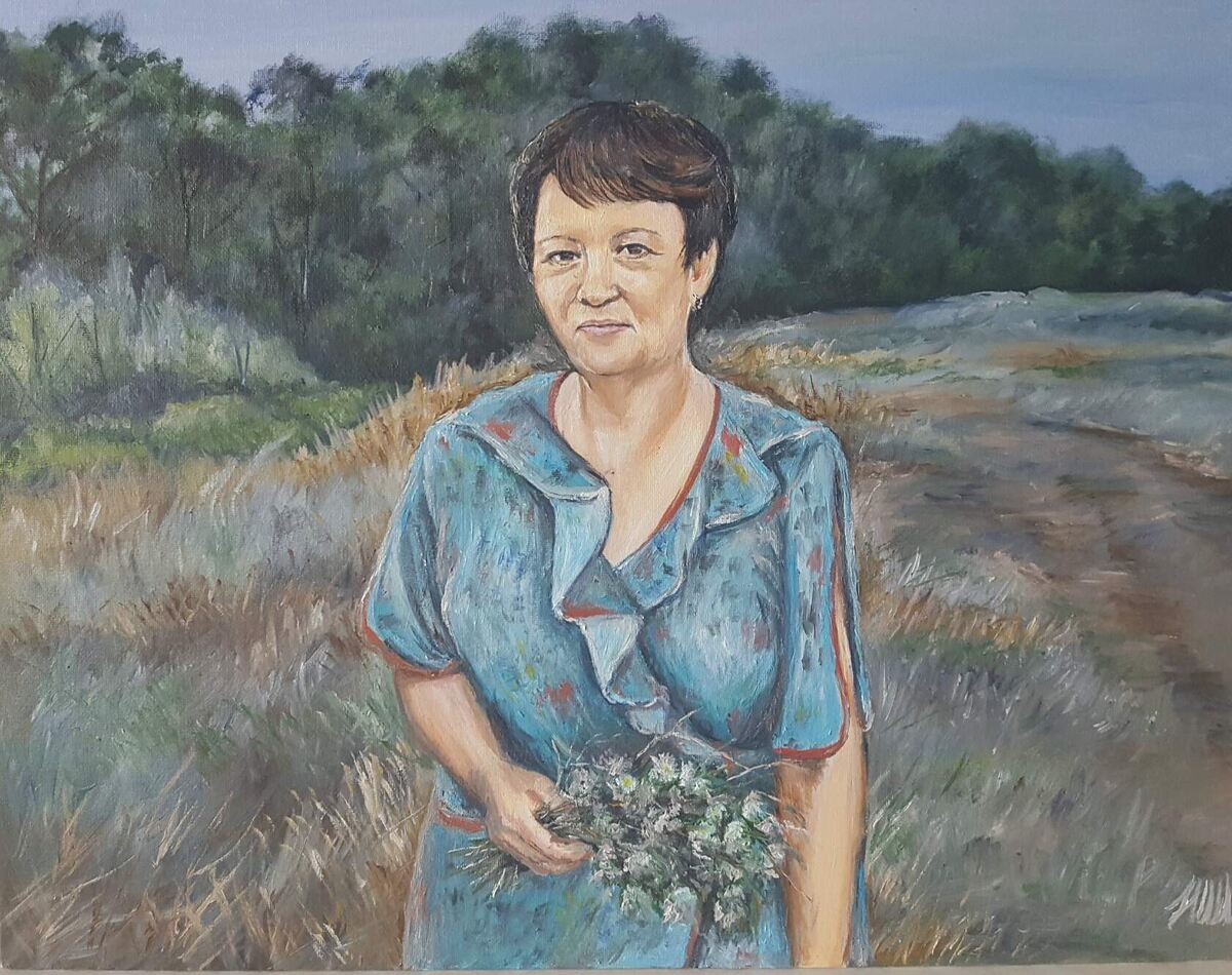 "Мама", Н. Швецова, масло/холст, 40*50см