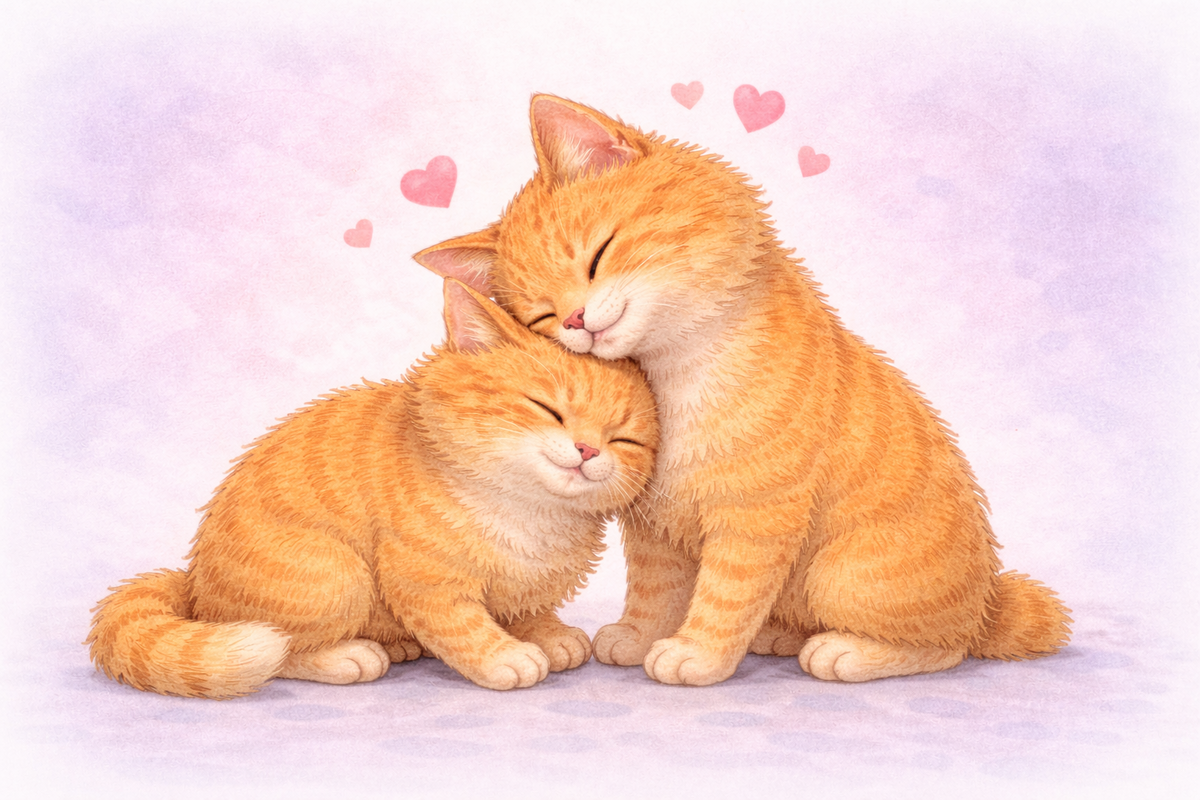 В тревожном котике очень много любви