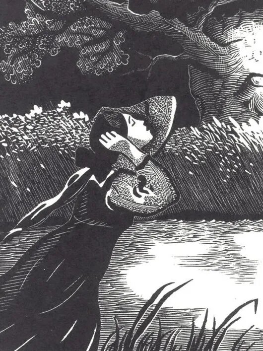 Геннадий Епифанов. Иллюстрация к повести Николая Карамзина «Бедная Лиза»﻿. 1947. Новокузнецкий художественный музей, Новокузнецк, Кемеровская область