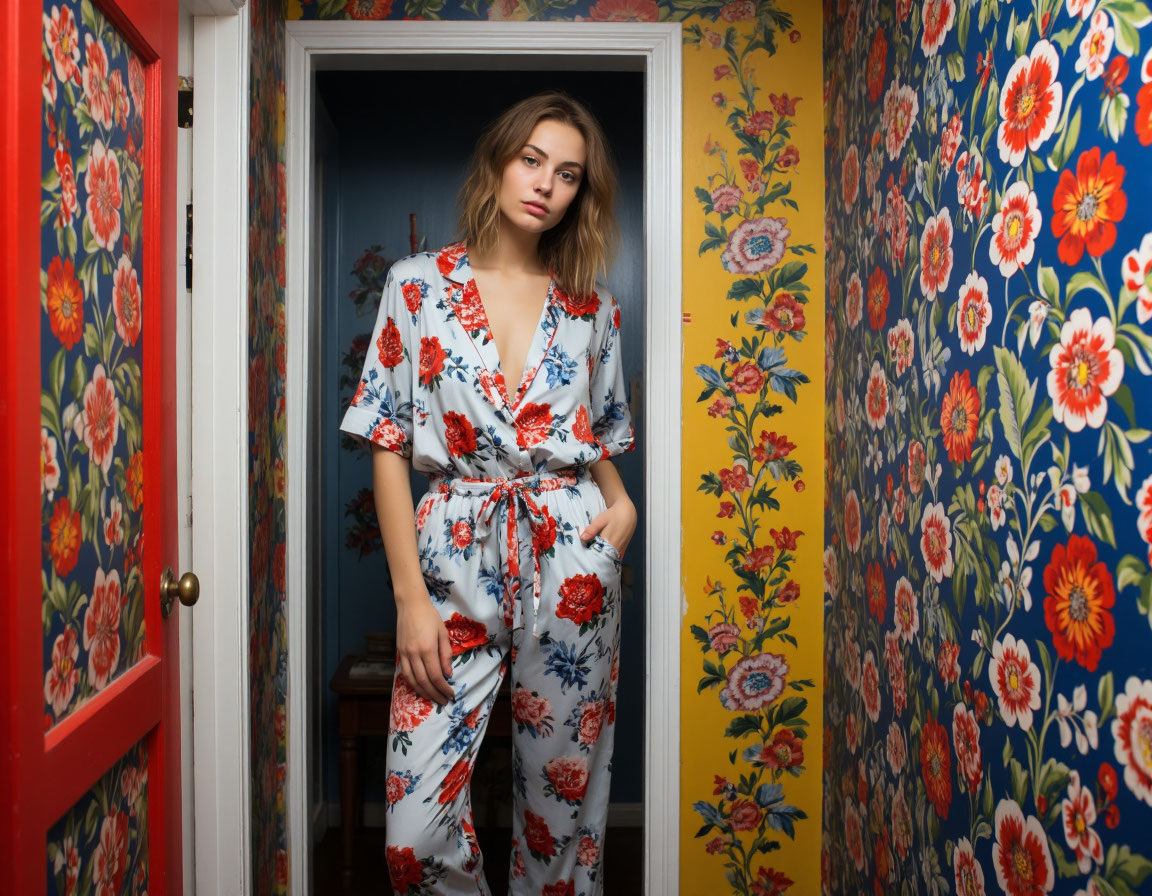 Русский колорит одним взмахом кисти (или рулона обоев!) — добавьте цветочный акцент и преобразите пространство