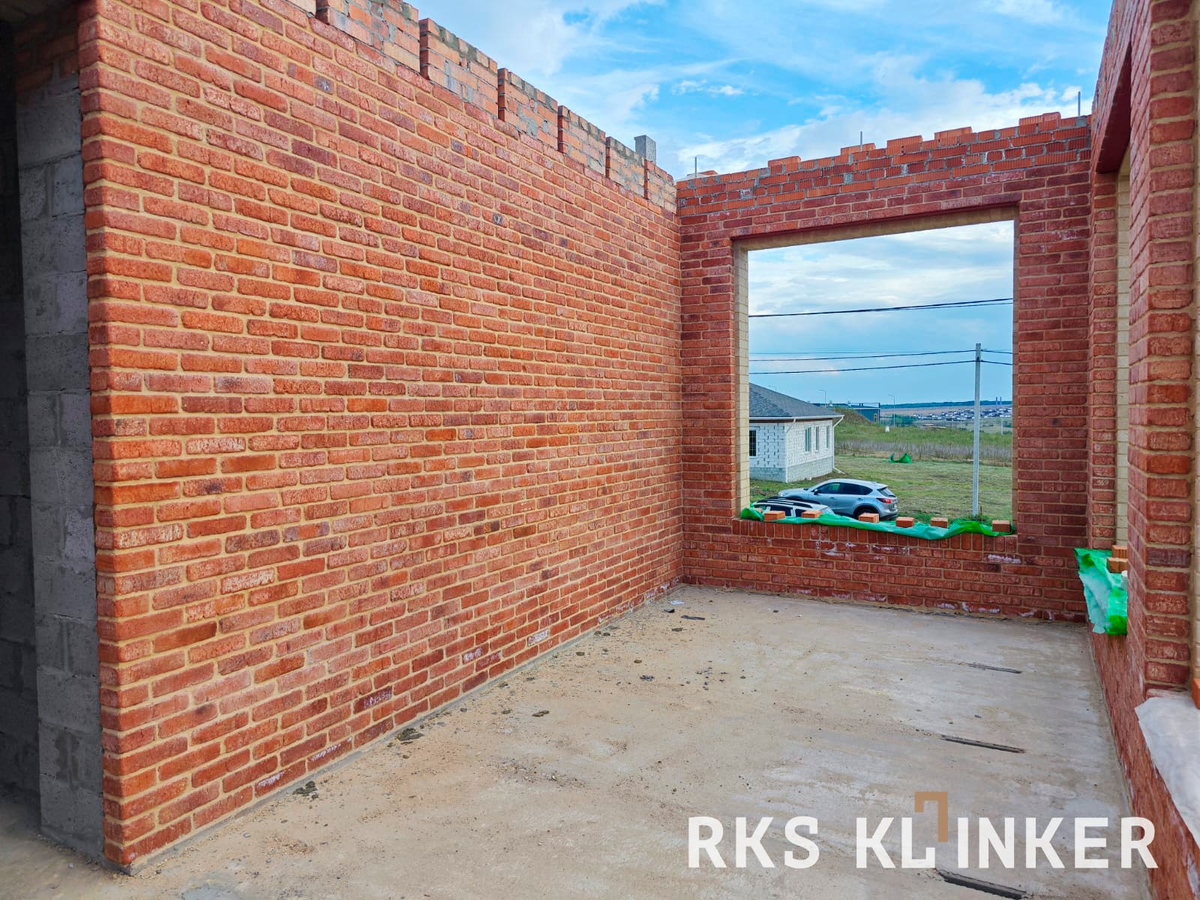 Отделка террасы состаренным кирпичом Temple Brick, Маркс