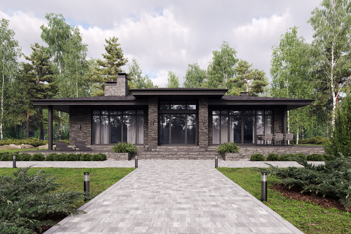 3D-визуализация частного дома. Автор: catalog-plans.ru