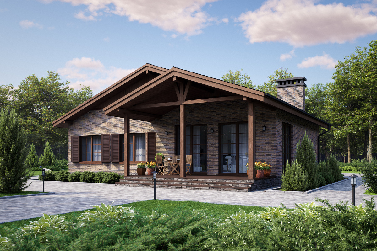 3D-визуализация частного дома. Автор: catalog-plans.ru