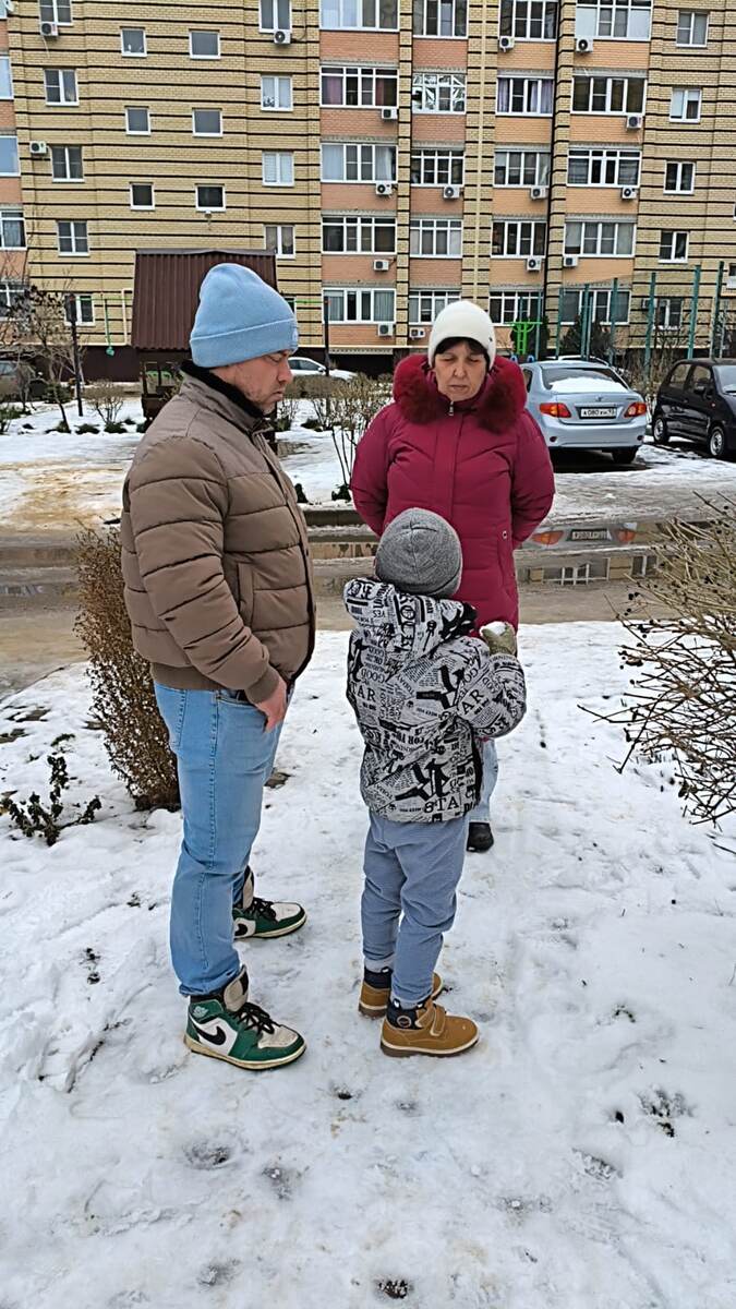 Я со старшим сыном и внуком Мишей