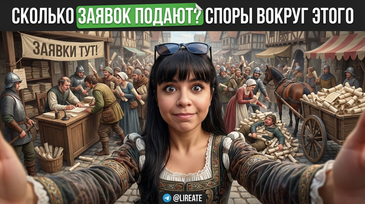    Обсуждение количества поданных заявок Лирейт