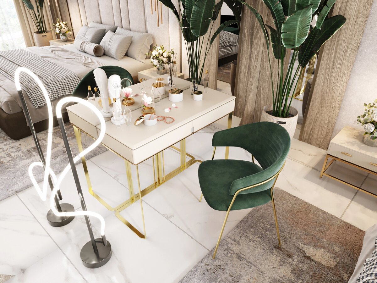 Заменили обычный туалетный столик на консоль — и спальня стала выглядеть иначе