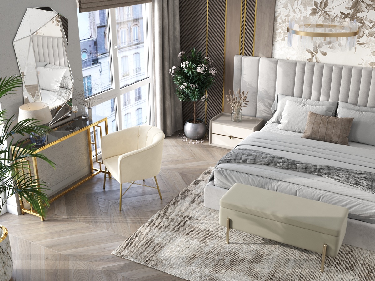 Заменили обычный туалетный столик на консоль — и спальня стала выглядеть иначе