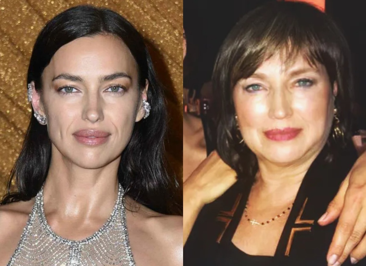 на фото Ирина Шейк с мамой 