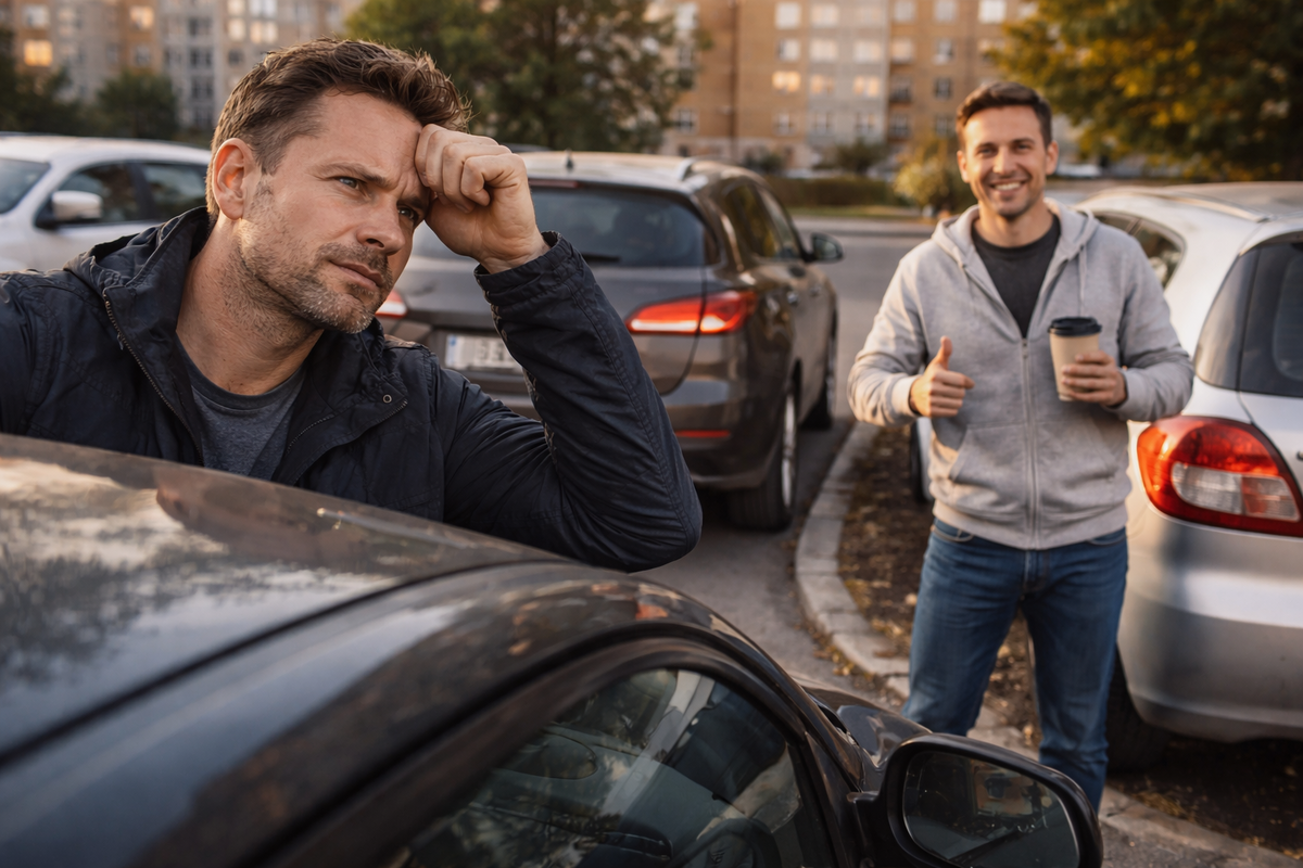 Сосед по парковке ездит хуже меня, но проблем у него меньше