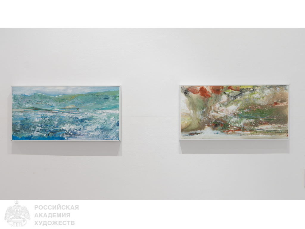 Фрагмент экспозиции «Время и пространство» Му Кэ в ММОМА (Москва, ул. Петровка, 25). Фото: Виктор Берёзкин, пресс-служба РАХ.