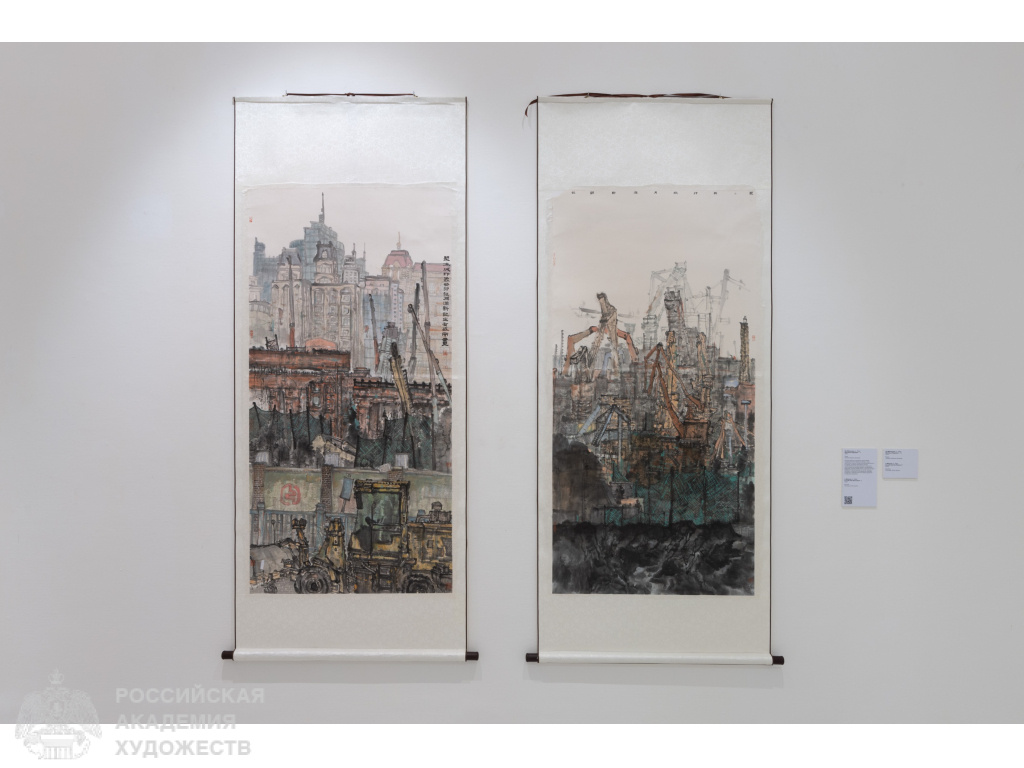 Фрагмент экспозиции «Время и пространство» Му Кэ в ММОМА (Москва, ул. Петровка, 25). Фото: Виктор Берёзкин, пресс-служба РАХ.