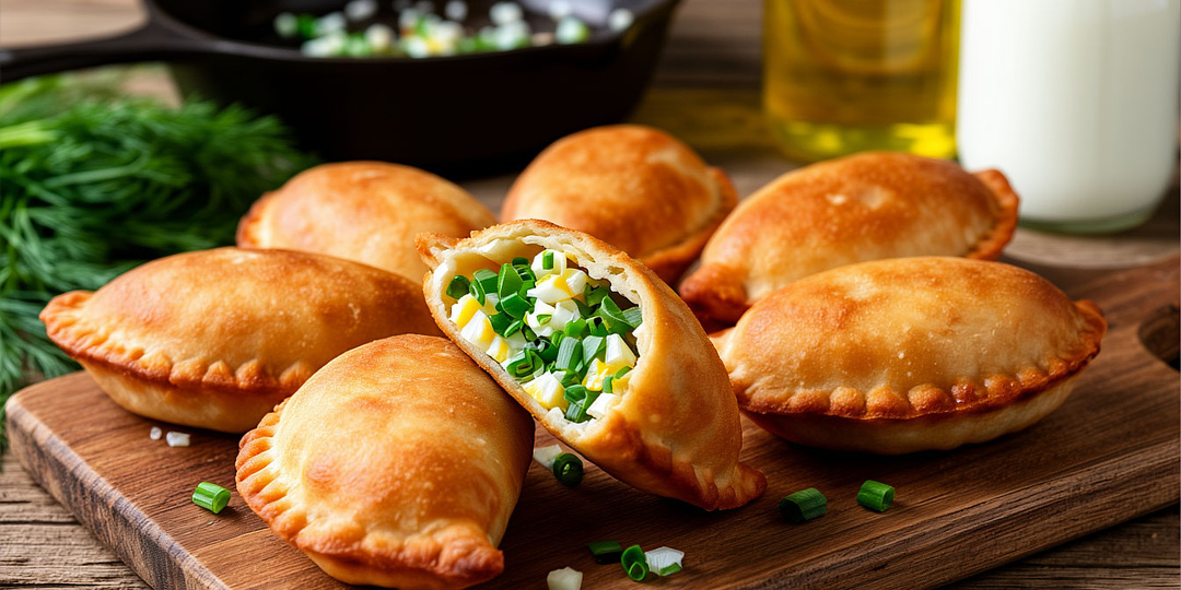 🥟 «Пирожки с луком и яйцом» по-московски: без дрожжей, на кефире — из рецептуры столовой МГУ (1971 г.)