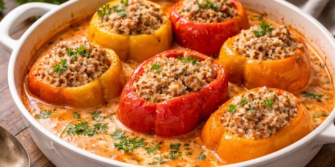 Фаршированные перцы в томатно-сливочном соусе: почему семья их просит снова и снова