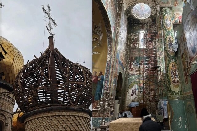    Некогда прекрасный храм ВСУ превратили в развалины. Фото: Юлия Кремнева