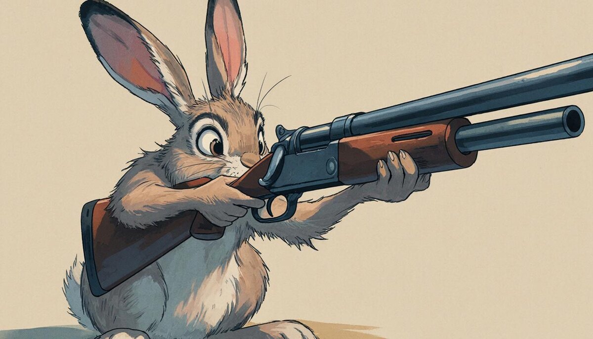 Рисунок нейросети "ГигаЧат". Не напоминает сказку "Зайка-зазнайка" С.Михалкова?