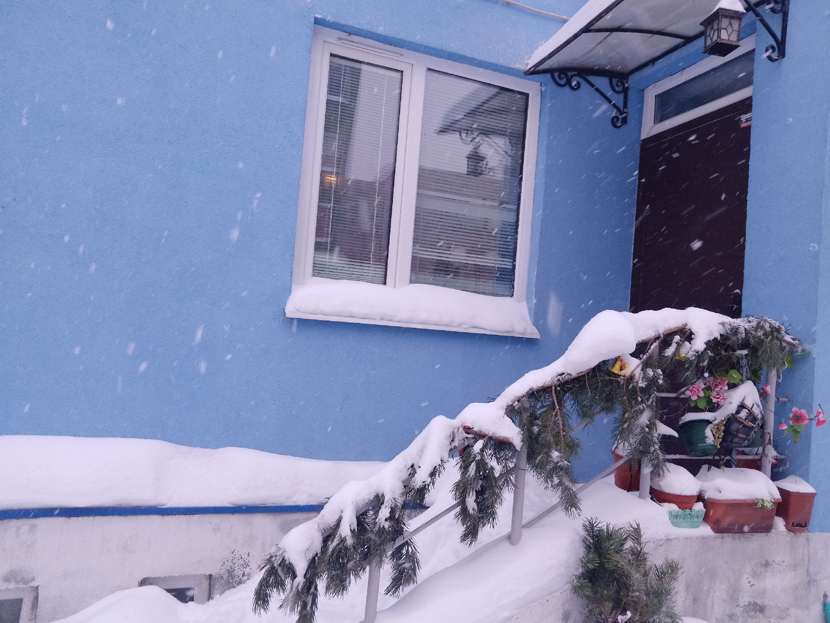 Фото автора, крылечко наше замело