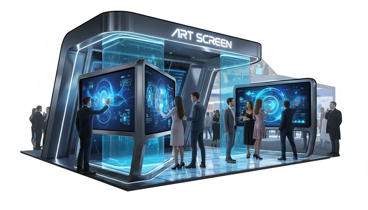 Оснащение выставочного стенда интерактивными сенсорными пналеями и контентом