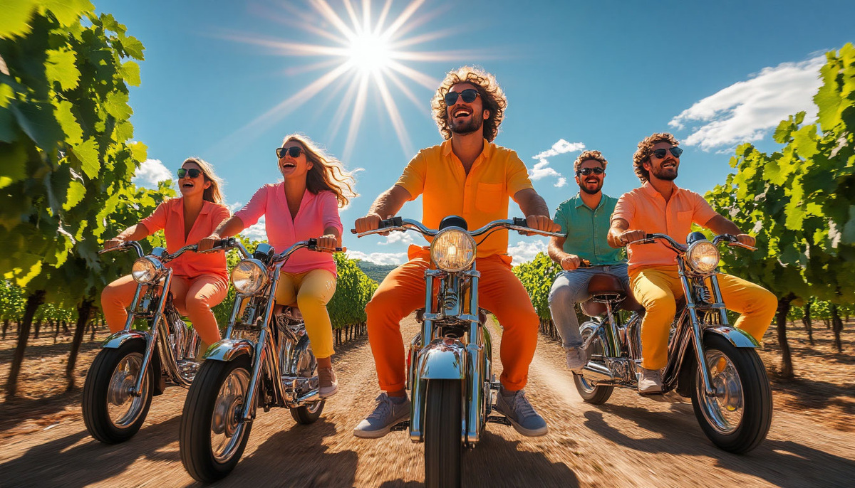 самокаты на виногралнике