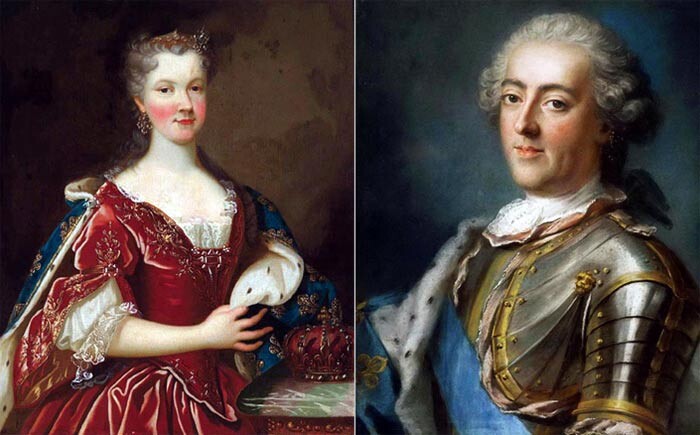 Королева Франции Мария Лещинская и ее супруг, король Людовик XV