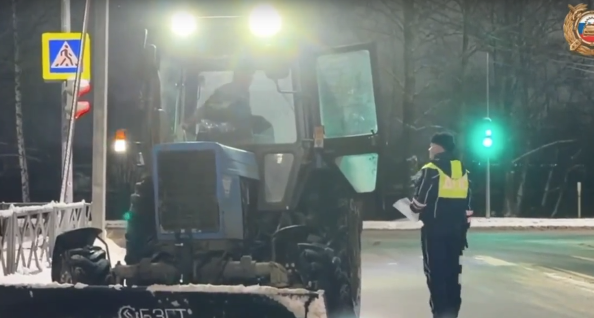    скриншот с видео ГАИ в телеграм-канале