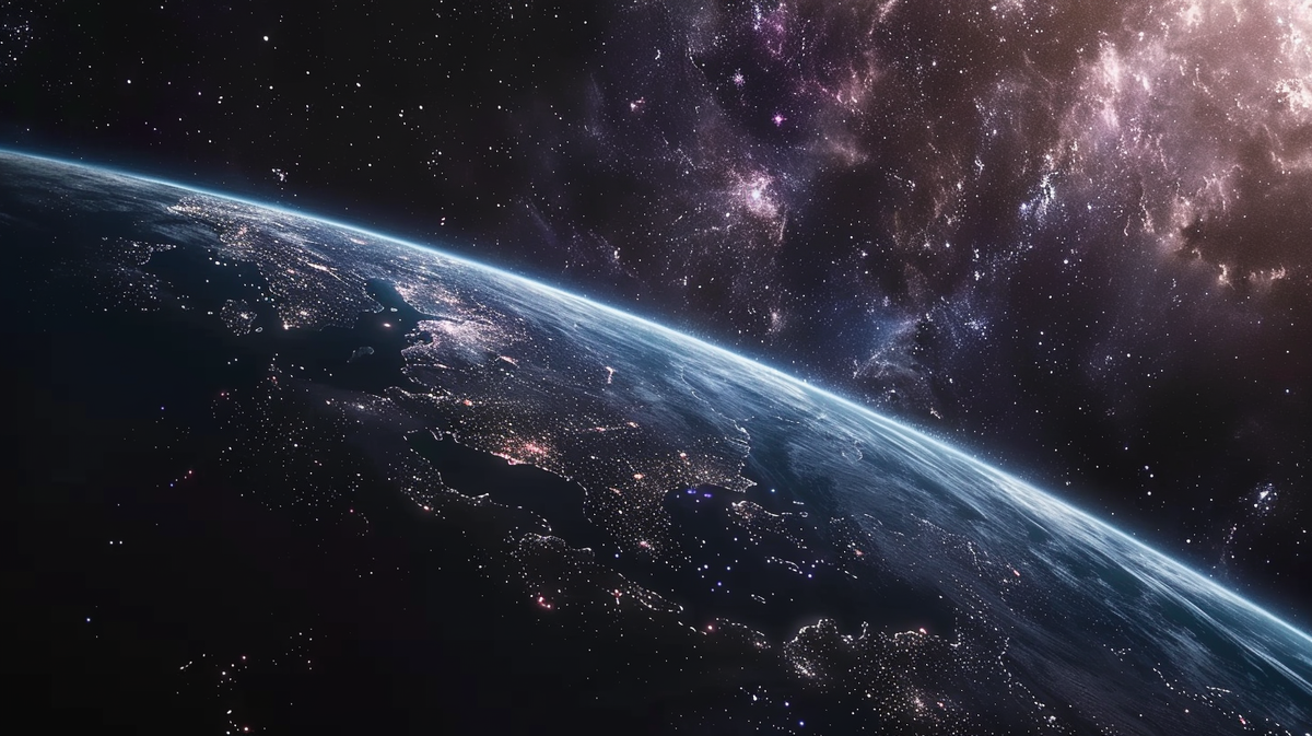 Бескрайний космос с древних времен манил человека... Сгенерировано ИИ