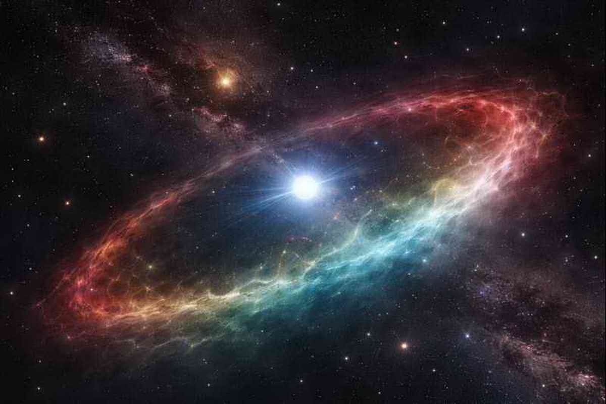 Неожиданная ударная волна у мёртвой звезды