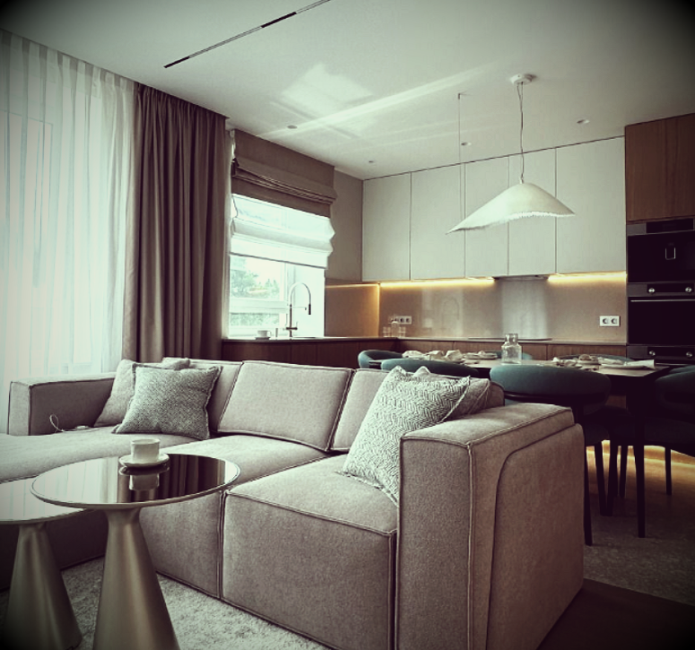 дизайн проект кухни гостиной 18 кв м