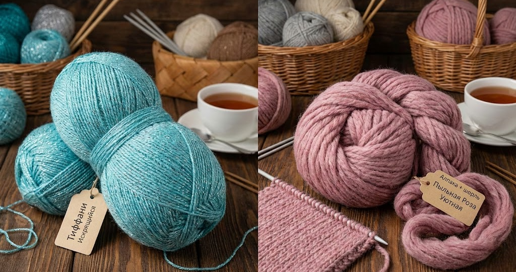 Цвета зимы 2026: Почему в январе все вяжут из пряжи цвета «Тиффани» или «Пыльная роза»? (Трендовая палитра)