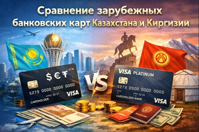 Зарубежные карты Казахстана и Киргизии