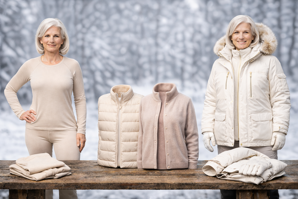 Три слоя, которые работают как единая система: тонкое термобельё, мягкий утепляющий слой и защита от ветра и мокрого снега. Нейтральная палитра, чистые линии и продуманный объём сохраняют тепло, не утяжеляя силуэт. Основа зимнего гардероба, в котором комфорт выглядит элегантно.