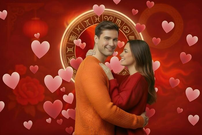 Любовный гороскоп на 2026 год для мужчин и женщин. Обложка © Коллаж © Life.ru. Фото © Chat GPT, © Gemini Nano Banana