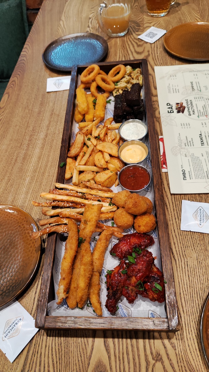 Наш скромный стол с коллегами