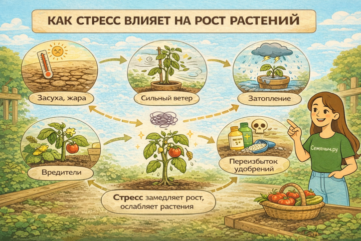 Здоровые растения без стресса — результат правильного ухода и качественных семян от Семяныч.ру