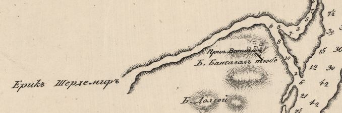 Карта 1823 года (Ерикъ Шердемиръ ныне имеет название Ножовский) 