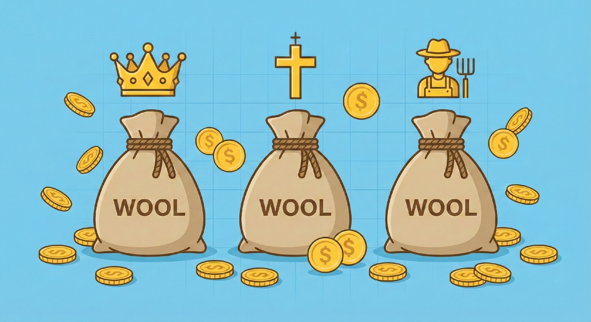 Wool переводится как "шерсть"