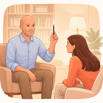 Сеанс EMDR- терапии.