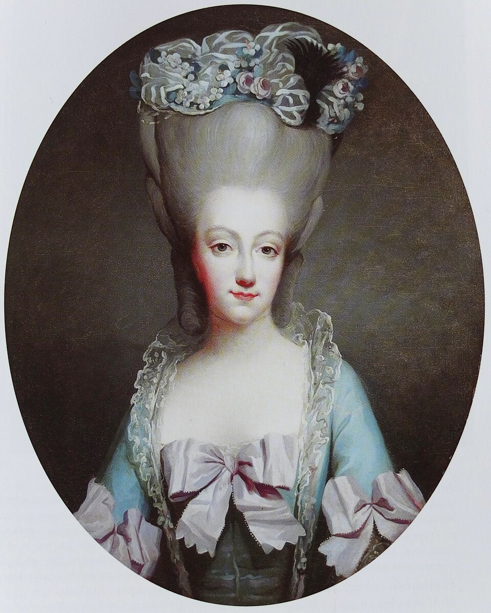 Жозеф Дюкре. После Франсуа-Юбера Друэ. Портрет Марии-Терезы Савойской, герцогини Артуа. Около 1775 г. Холст, масло. Частная коллекция.