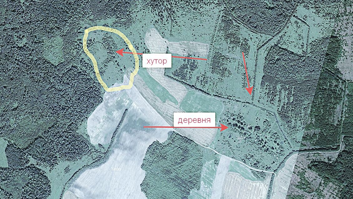 Место хутора.