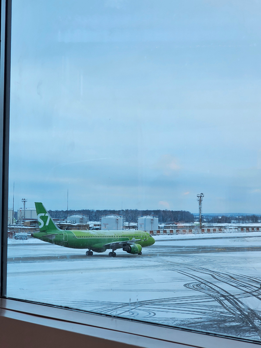 Москва встретила снежком