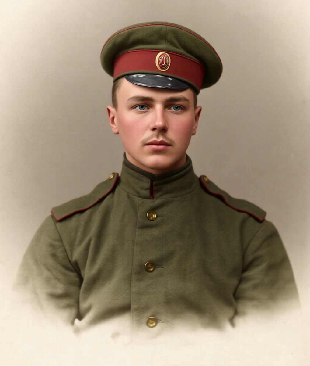 Молодой солдат Русской императорской армии.