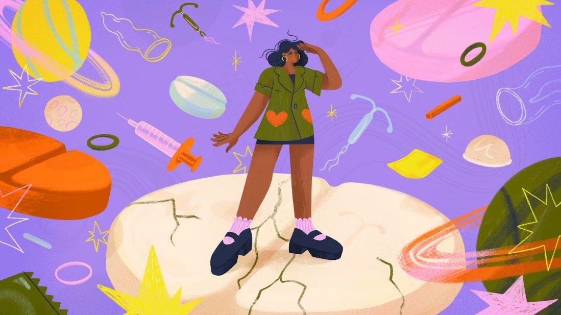 Молодые женщины и девушки всё чаще используют социальные сети для получения информации о контрацепции © Иллюстрация: Юлия Майер