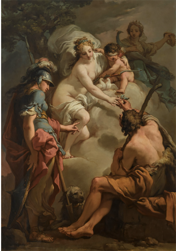Гаэтано Гандольфи. Суд Париса, 18 в. Частная коллекция