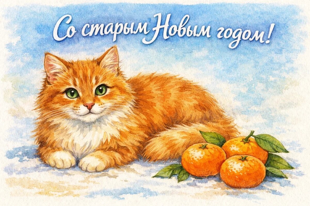    Открытки со Старым Новым годом 2026.